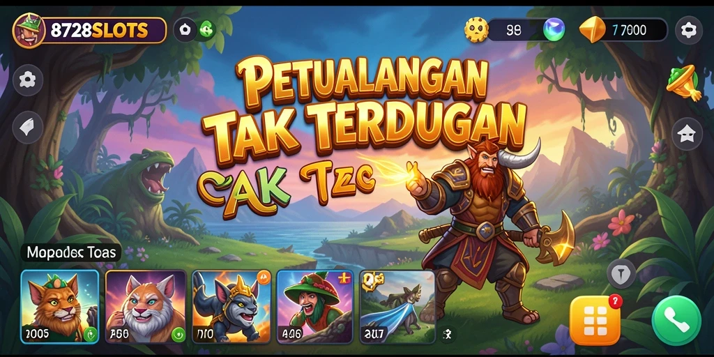 Tampilan gameplay mendebarkan dari 8728SLOTS di dunia petualangan.