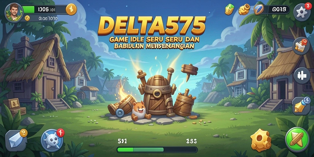 Screenshot menunjukkan aksi seru dalam gameplay Idle DELTA575.