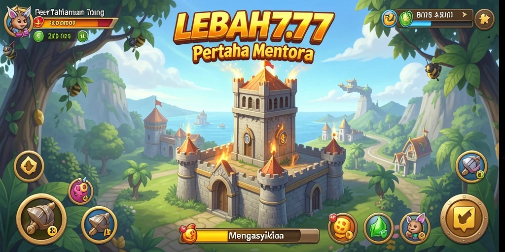 Screenshot LEBAH777 menampilkan aksi seru dalam permainan Tower Defense.