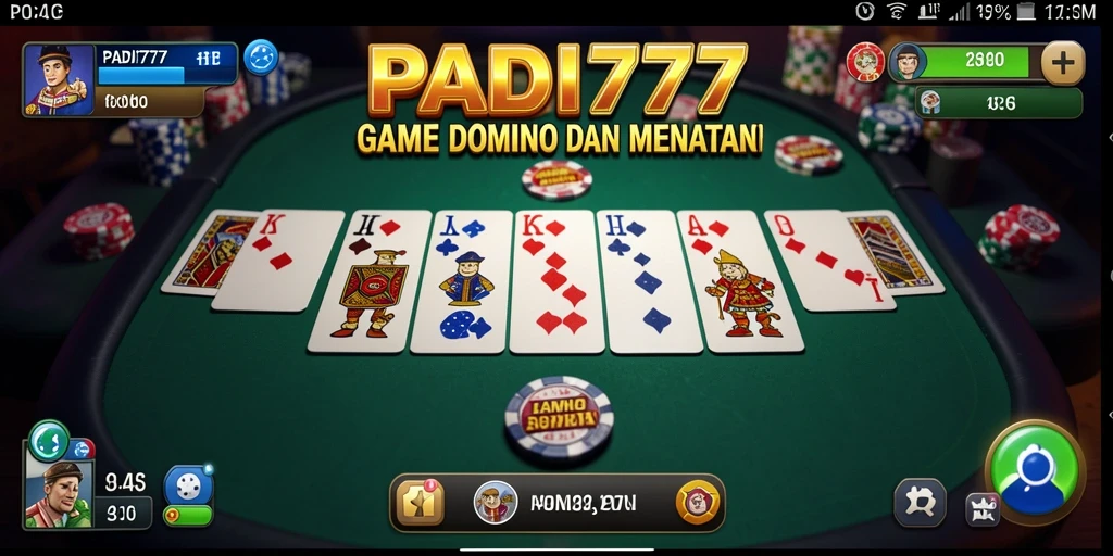 Screenshot PADI777 menampilkan aksi seru permainan Domino.