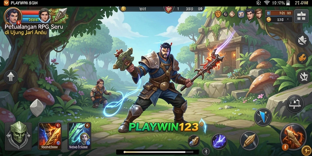 Tampilan gameplay RPG di PLAYWIN123 yang menegangkan dan penuh strategi.